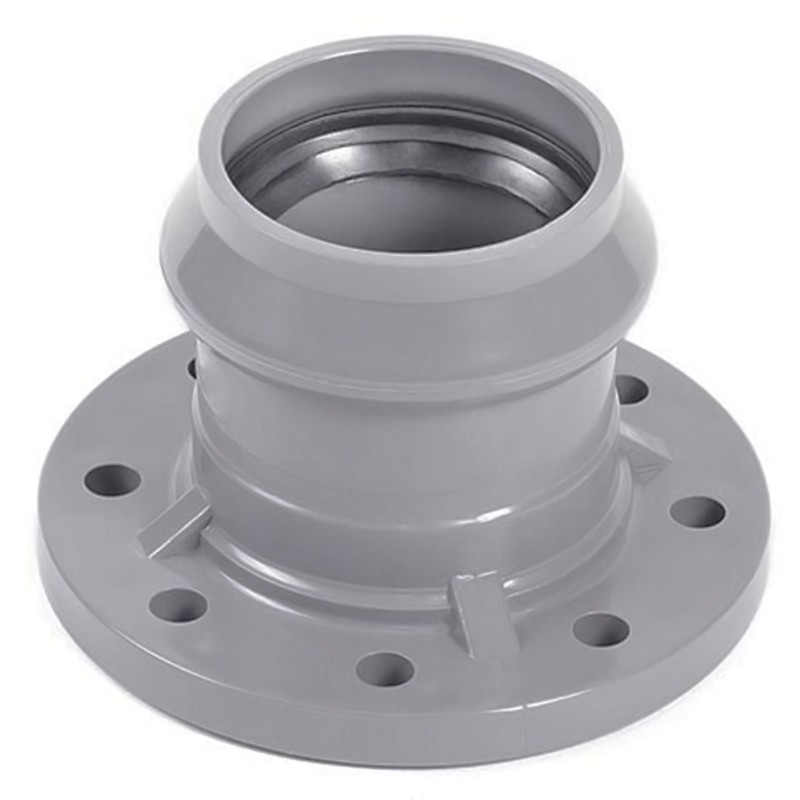 Патрубок раструбный НПВХ SDR26 DN110 с фланцем DN100 PN10 Хемкор-1