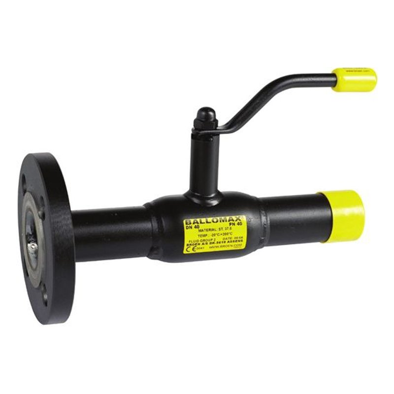 Кран стальной шаровой цельносварной Broen Ballomax, DN 150 PN 16, 350мм, стандартнопроходной, фланцевый с ручкой