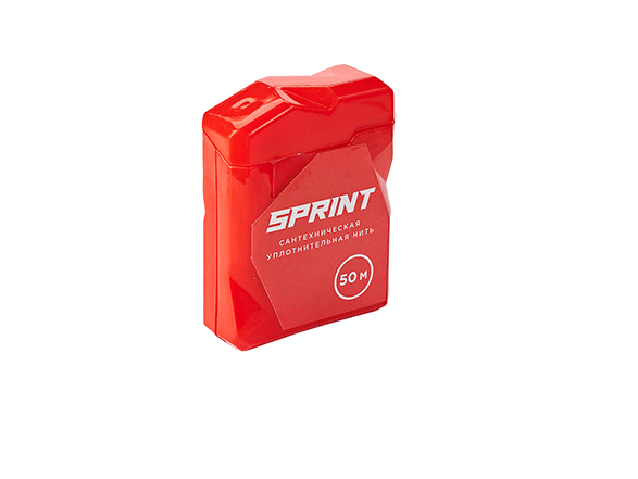 сантехническая нить для герметизации резьбы Sprint 25м в многоразовом боксе блистер-2