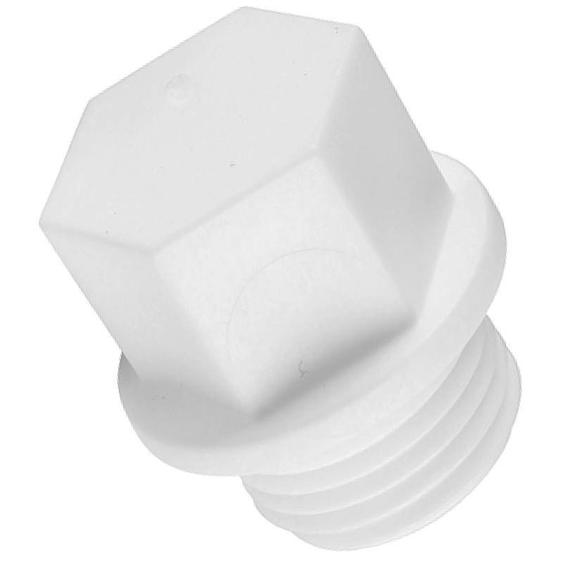 Заглушка резьбовая ПП 20-3/4'' PN 25 с наружной резьбой белая РТП 10556-1