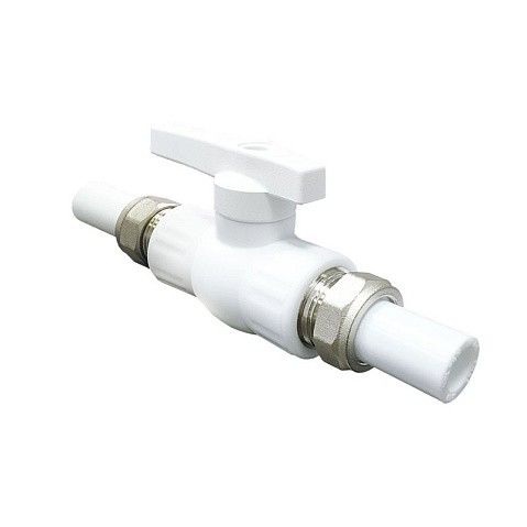 Краны шаровые ПП DN 20-32 PN 25 с двусторонним разъемным соединением белые Valfex купить в Самаре | "Проконсим" Краны шаровые ПП DN 20-32 PN 25 с двусторонним разъемным соединением белые Valfex купить в Самаре | "Проконсим"