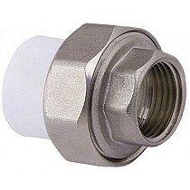 Муфта комбинированная ПП 32-1/2'' PN 25 разъёмная с внутренней резьбой белая PlasticPro купить в Самаре | "Проконсим"