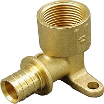 Угольники латунные установочные для PEX труб DN 16-25 PN 10 под надвижную гильзу с внутренней резьбой ONE PLUS купить в Самаре | "Проконсим"