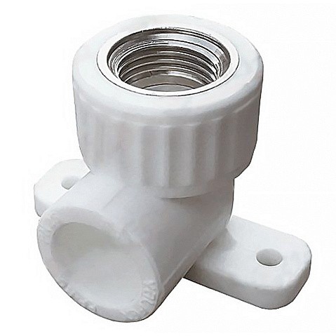 Угольник установочный ПП 20-1/2'' PN 25 с внутренней резьбой белый VALFEX  купить в Самаре | "Проконсим"