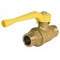 Кран латунный шаровой газовый 11Б27п DN15 PN40 рычаг штуцер-штуцер БАЗ Standart купить в Самаре | "Проконсим"