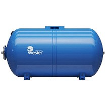 Гидроаккумуляторы для водоснабжения DN 25 PN 10 горизонтальные голубые WESTER купить в Самаре | "Проконсим"