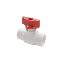 Краны шаровые ПП DN 20-25 PN 25 полупроходные белые с красной ручкой Valfex купить в Самаре | "Проконсим"