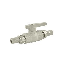 Краны шаровые ПП DN 20-32 PN 25 с двусторонним разъемным соединением серые Valfex купить в Самаре | "Проконсим"