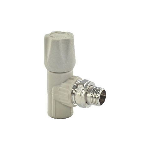 Вентиль для радиатора угловой VALFEX 20 PN 25 G-1/2'' серый купить в Самаре | "Проконсим"