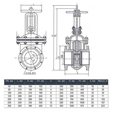 Задвижка чугунная 30ч6бр DN 100 PN 16(10) фланцевая параллельная ЛМЗ Семенов купить в Самаре | "Проконсим"