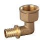 Угольник латунный для PEX DN 25 с внутренней резьбой  3/4'' под надвижную гильзу PLP купить в Самаре | "Проконсим"