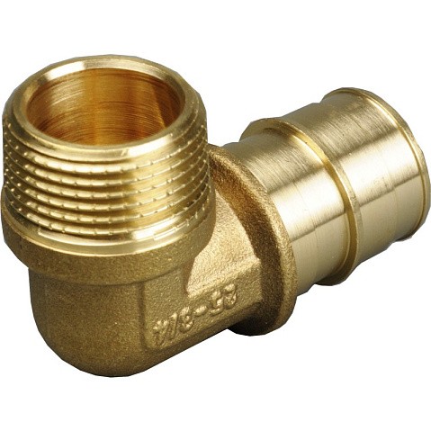 Угольник латунный для PEX труб 20-1/2'' PN 10 OP под надвижную гильзу с наружной резьбой ONE PLUS купить в Самаре | "Проконсим"
