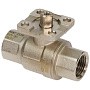 Краны латунные шаровые двухходовые DN 15-50 PN 25-40 никелированный под привод РИДАН AMZ-112R купить в Самаре | "Проконсим"