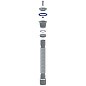 Сифон гофрированный Unicorn D220Р, 40х50 гибкий отвод, 1 1/2'' х40 пластиковая чашка, 800мм купить в Самаре | "Проконсим"