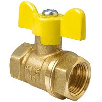 Краны латунные шаровые газовые 11Б27фтМ DN 15-32 PN 40 бабочка муфта-муфта Valfex.277.LB3 купить в Самаре | "Проконсим"