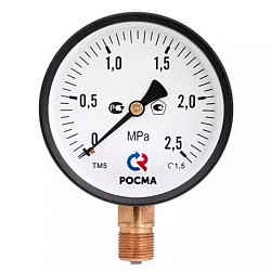  Мановакуумметр Росма ТМВ-610Р.05 общетехнический, 150мм, -0.1-1,5МПа, резьба M20x1,5, с электронной приставкой тип V, радиальный, класс точности 1,5 (930099128) со склада Проконсим в Самаре