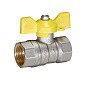Кран латунный Temper серия 83 DN25 PN40 никелированный газовый бабочка м-м ГОСТ Р 59553 купить в Самаре | "Проконсим"