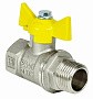 Краны латунные шаровые газовые 11Б27фт1М DN 15-32 PN 40 никелированные бабочка муфта-штуцер Valfex.278 Standart ГОСТ Р 59553 купить в Самаре | "Проконсим"
