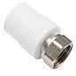 Муфта комбинированная ПП 20-3/4'' PN 25 с накидной гайкой белая VALFEX  купить в Самаре | "Проконсим"