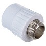 Муфта комбинированная ПП 32-1'' PN 25 с наружной резьбой белая РТП 10666 купить в Самаре | "Проконсим"