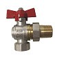 Кран латунный шаровой SGL 11Б27п DN 25 PN 25 угловой никелированный американка бабочка купить в Самаре | "Проконсим"