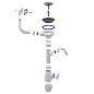 Сифон для мойки Unicorn В430V, без отвода, 3 1/2'' х40 с отводом для стиральной машины, прямоугольный перелив купить в Самаре | "Проконсим"
