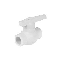 Краны шаровые ПП BASE DN 20-63 PN 25 белые PlasticPro купить в Самаре | "Проконсим"