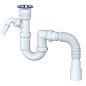 Сифон для умывальника Unicorn Y320V, 40х50 гибкий отвод, 1 1/2'' х40 чаша из нержавеющей стали с отводом для стиральной машины купить в Самаре | "Проконсим"