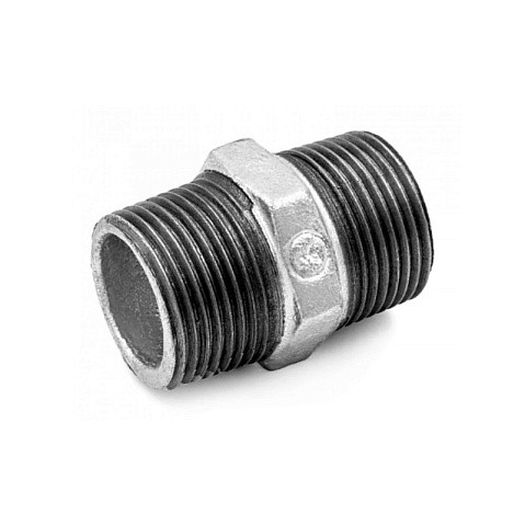Ниппель чугунный DN 15-50 PN 16 оцинкованный штуцер-штуцер Fittex Plus купить в Самаре | "Проконсим"