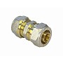 Муфта латунная для PEX труб 20-20 PN 10 обжимная никелированная Valfex VF.303.N купить в Самаре | "Проконсим"