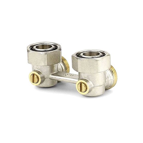 Узелы нижнего подключения VARMEGA VM140 DN20 угловой двухтрубный 3/4''x3/4'' евроконус муфта-штуцер купить в Самаре | "Проконсим"