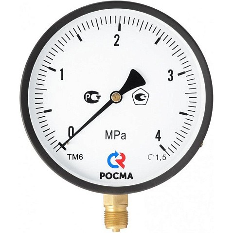 Манометр общетехнический Росма ТМ-610Р.00, до 40МПа G1/2'', 150мм, радиальное присоединение, класс точности 1.5 купить в Самаре | "Проконсим"