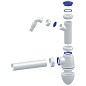 Сифон для умывальника Unicorn А510V, 40х40 прямой отвод, 1 1/2'' х40 с отводом для стиральной машины преходник 40х32 купить в Самаре | "Проконсим"