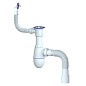 Сифон для мойки Unicorn В423, 40х50 гибкий отвод, 1 1/2'' х40 чаша из нержавеющей стали, круглый перелив, со смещением купить в Самаре | "Проконсим"