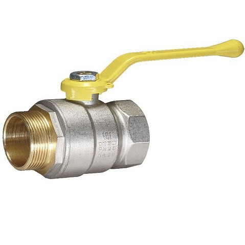 Краны латунные шаровые газовые DN 15-50 PN40 никелированные рычаг муфта-штуцер Temper серия 83 ГОСТ Р 59553 купить в Самаре | "Проконсим"