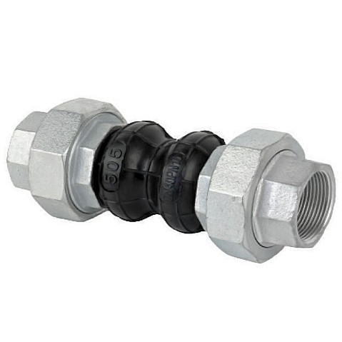 Компенсатор EPDM с оцинкованными чугунными резьбовыми патрубками DN 15 PN 16 Рашворк 505-015-16 купить в Самаре | "Проконсим"