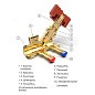 Клапан балансировочный STAD.BY-1-32, DN 32 PN 16 наклонный, латунный Kv 12,83 м3/ч с измерительными ниппелями, дренажный купить в Самаре | "Проконсим"