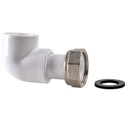  Угольник ПП с накидной гайкой 25-3/4'' PN 25 белый РВК 32270 (930659319) со склада Проконсим в Самаре