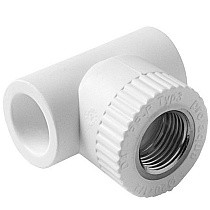 Тройник комбинированный ПП 32-1/2'' PN 25 с внутренней резьбой белый Pro Aqua PA24015 купить в Самаре | "Проконсим"
