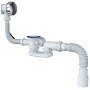 Сифон для ванны Unicorn S102, 40х50 гибкий отвод, 1 1/2'' х40 чаша из нержавеющей стали, круглый перелив купить в Самаре | "Проконсим"