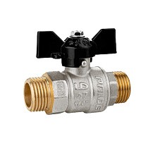 Краны латунные шаровые DN 15-25 PN 40 никелированные бабочка штуцер-штуцер LD Pride 47.304 купить в Самаре | "Проконсим"