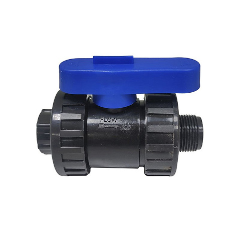 Кран шаровой компрессионный ПНД DN 25 PN 16 наружная резьба -1/2'' внутренняя резьба -3/4'' обжимной для ПЭ труб Кудиновский трубный завод купить в Самаре | "Проконсим"