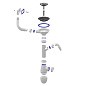 Сифон для мойки Unicorn B430VP, без отвода, 3 1/2'' х40 с отводом для стиральной машины, прямоугольный перелив купить в Самаре | "Проконсим"