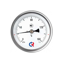  Термометр биметаллический 80мм, Тип - БТ-41.211, осевой 0-160гр. G1/2'' L 64мм. Класс точности 1,5. (930094007) со склада Проконсим в Самаре