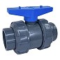 Кран шаровый клеевой НПВХ DN 63 PN 16 уплотнение EPDM/TPV черный Aquaviva AQVBVD63 купить в Самаре | "Проконсим"