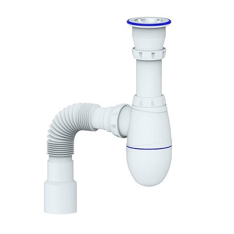 Сифон для мойки Unicorn В220, 40х50 гибкий отвод, 1 1/2'' х40 чаша из нержавеющей стали купить в Самаре | "Проконсим"