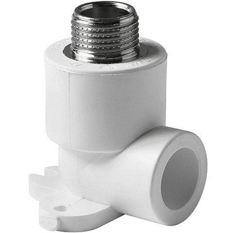 Угольник установочный ПП 20-1/2'' PN 25 с наружной резьбой белый Pro Aqua PA28108P купить в Самаре | "Проконсим"