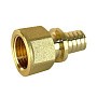 Муфта латунная для PEX труб 20-1/2'' PN 16 S-2,8мм переходная под надвижную гильзу Valfex VF.401.AF