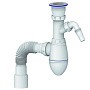 Сифон для мойки Unicorn В320VР, 40х50 гибкий отвод, 1 1/2'' х40 пластиковая чаша с отводом для стиральной машины купить в Самаре | "Проконсим"