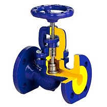 Клапаны запорные DN 15-200 PN 40 стальные до 400гр. фланцевые Zetkama zGLO.215F купить в Самаре | "Проконсим"